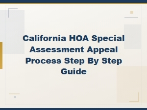 California Hoa Special Assessment Appeal Guide