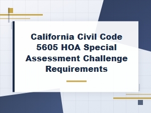 How to Challenge an Hoa Special Assessment in California