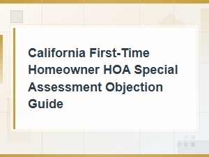 Hoa Special Assessment Objections: a California Guide