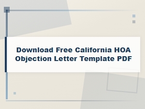 Free California Hoa Objection Letter Template Pdf